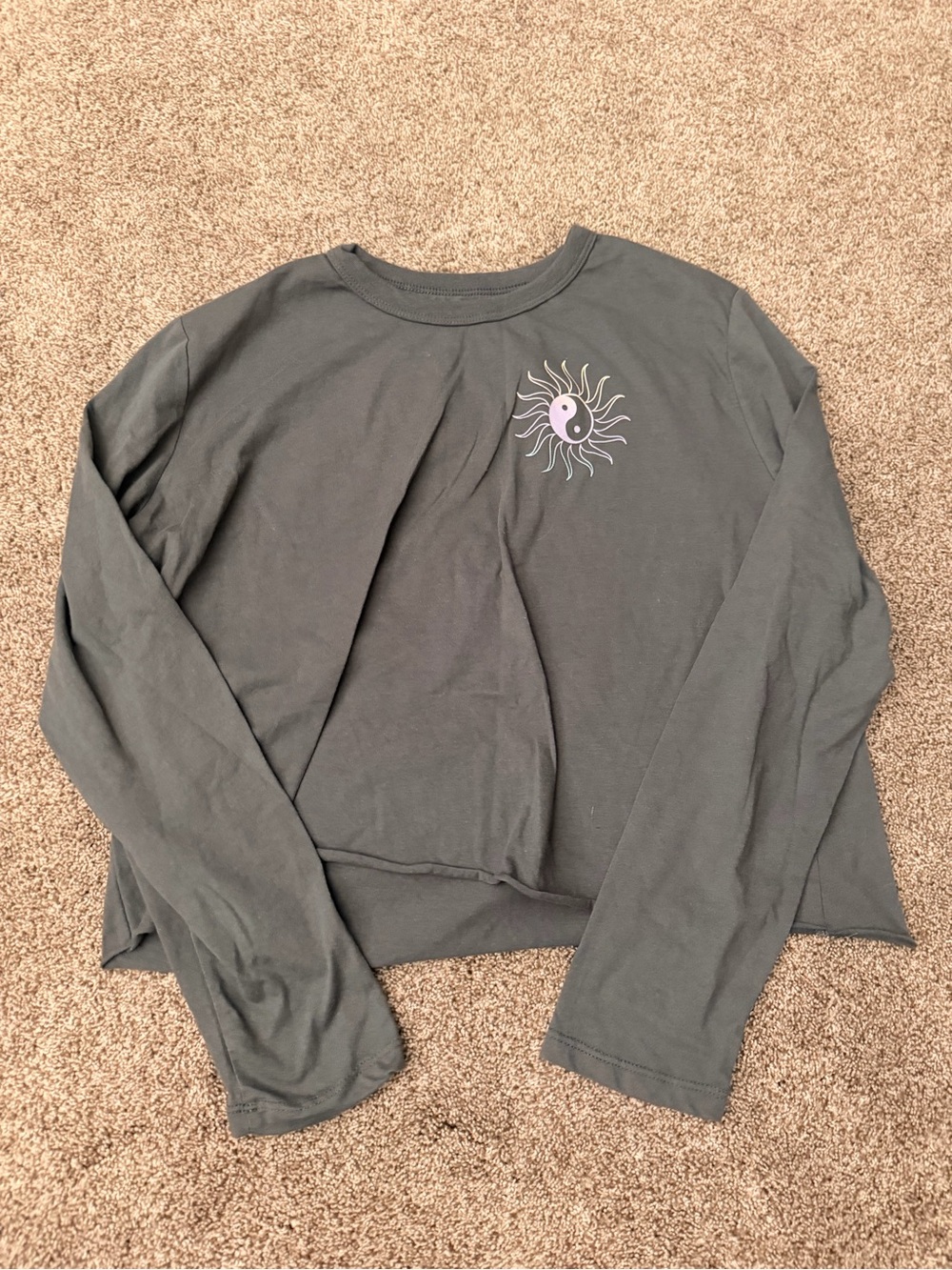 Grayson Threads Yin Yang Cropped Long Sleeve